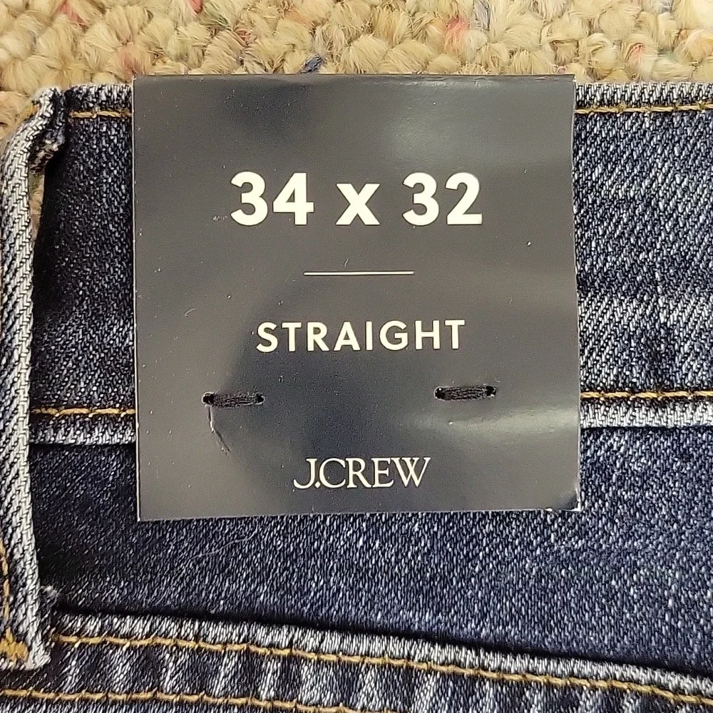 J. Crew Men's Flex Straight Blue Jeans Sz 34 X 32. New school casual preppy